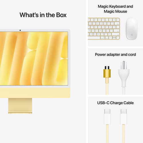 24″ IMac With Retina 4.5K Display – Apple M3 Customized – 24GB – 2TB YELLOW #Z19F001P0