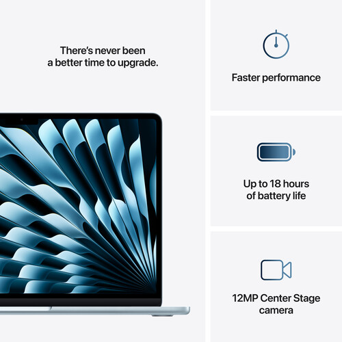 Apple – MacBook Air 13.6″ Laptop – M4 Chip – 16GB Memory -1TB – (Latest Model) – Sky Blue #Z1H8000QT